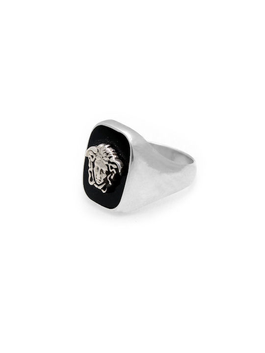 Jt Men's silver Medusa head ring