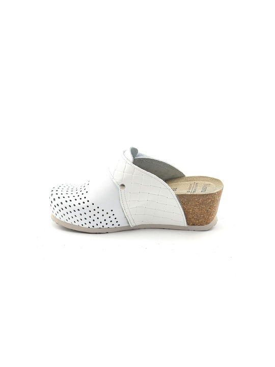 Vesna Leather Anatomic Clogs White