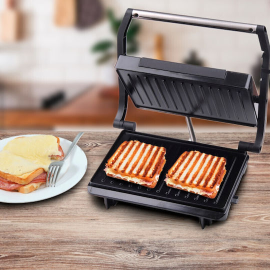 Techwood Sandwich Maker pentru 2 Sandvișuri 750W Roșie