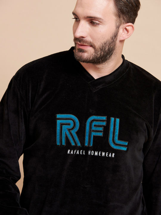 Rafael Men's Winter Pajamas Set Navy Blue