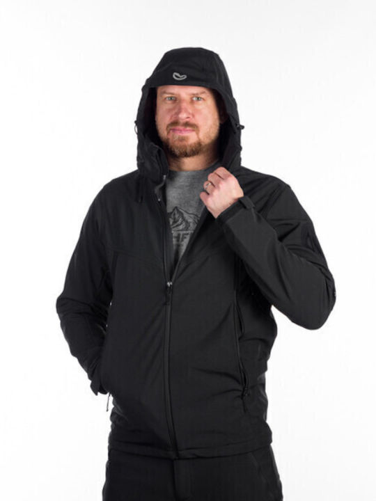 Winter Jacket Softshell Waterproof and Windproof Black