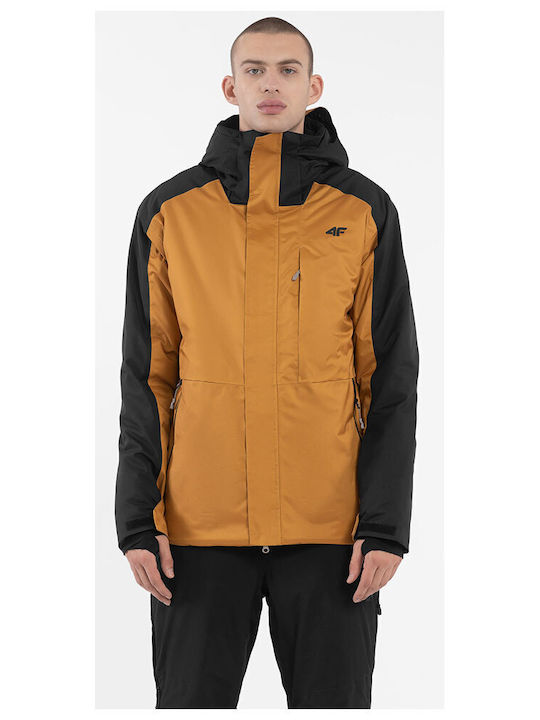 4F 4FAW23TTJAM347-82S Männer Jacke aus für Ski & Snowboard Braun