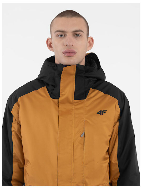 4F 4FAW23TTJAM347-82S Ανδρικό Μπουφάν για Σκι & Snowboard Καφέ
