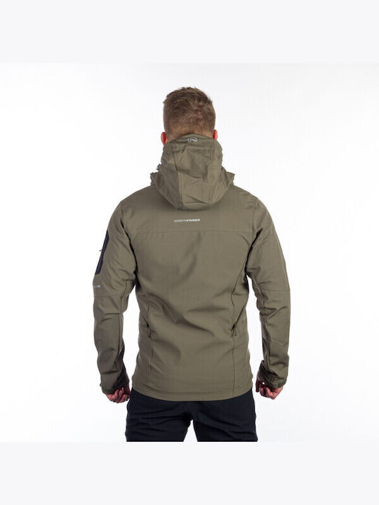 Northfinder Men's Winter Softshell Jacket Waterproof and Windproof Green