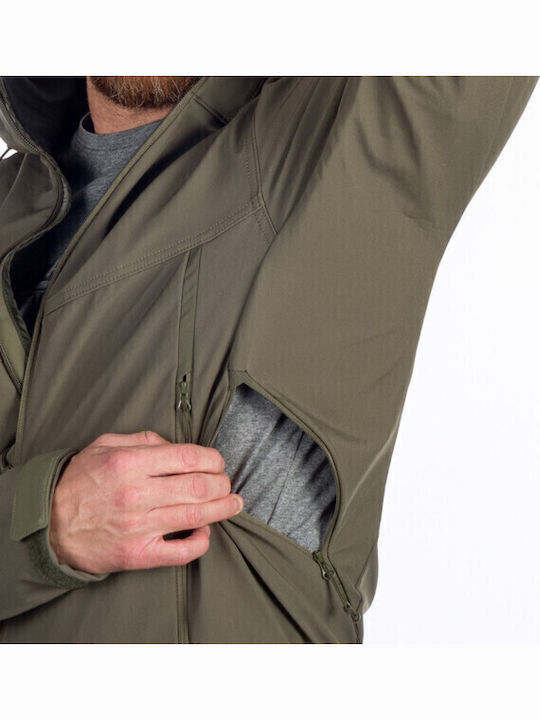 Χειμωνιάτικο Μπουφάν Softshell Αδιάβροχο και Αντιανεμικό Πράσινο