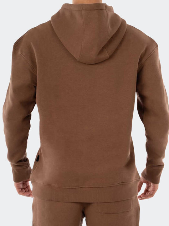 Bee. Unusual. Men's Sweatshirt with Hood Brown