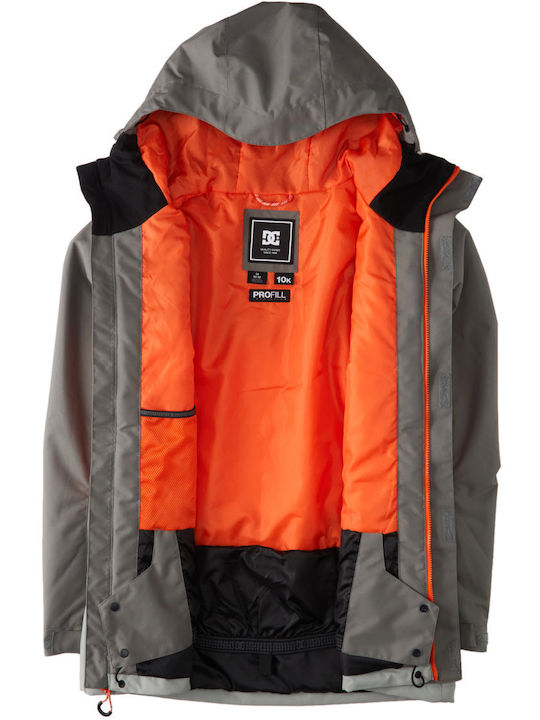 DC Defy Insulated 10k Technical ADYTJ03063-KPF0 Männer Jacke aus für Ski & Snowboard Gray
