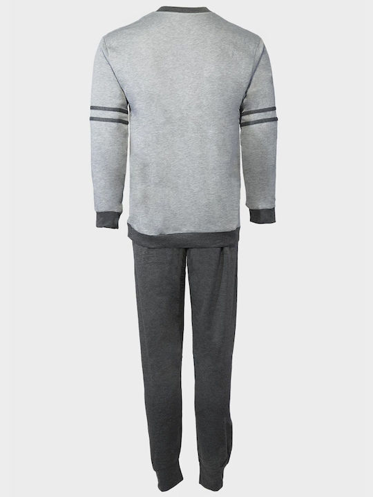 G Secret Men's Winter Pajamas Set Gray