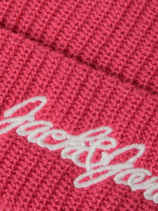 Knitted Beanie Cap Fuchsia