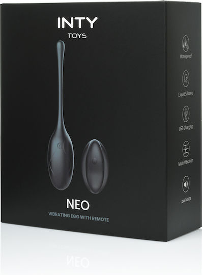 Inty Toys Δονητής Egg με Απομακρυσμένο Έλεγχο Μαύρος