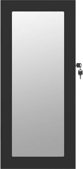 vidaXL Καθρέπτης Τοίχου με Μαύρο Ξύλινο Πλαίσιο 67x30cm
