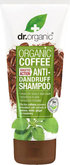 Dr.Organic Coffee Anti-Dandruff Șampoane Împotriva Mătreții & Uscăciunii pentru Toate Tipurile de Păr 200ml