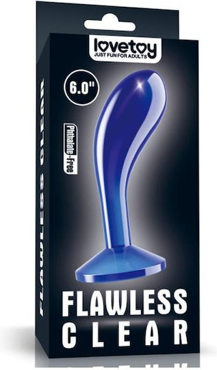 Lovetoy Flawless Clear Anal Plug Blau 15.24cm