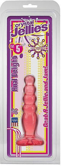 Doc Johnson Crystal Jellies Anal Delight Анална тапа Pink 14см