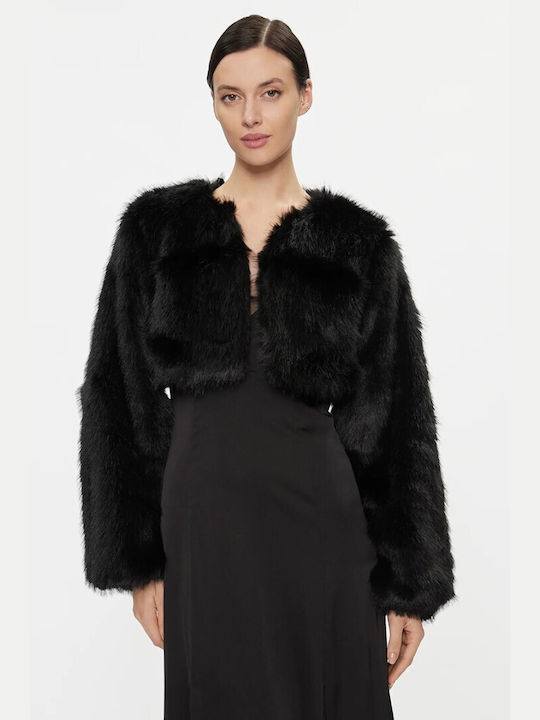 Women's Long Fur Black