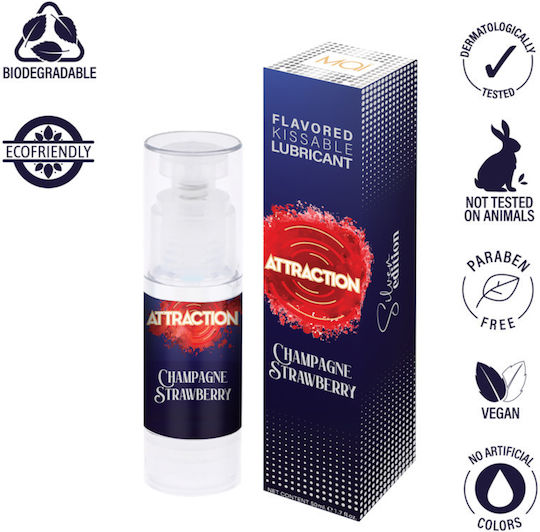 Mai Attraction Kissable Water Based Lubricant Lubrifiant Șampanie și căpșuni 50ml