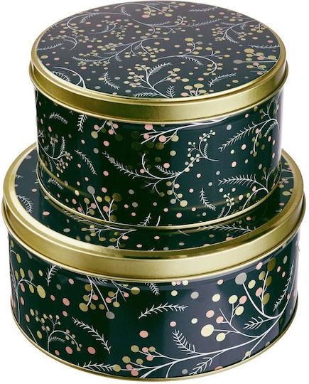 Butlers Grove Ornament de masă de Crăciun Borcan de prăjituri Metalic Negru Înălțime 16.7cm.