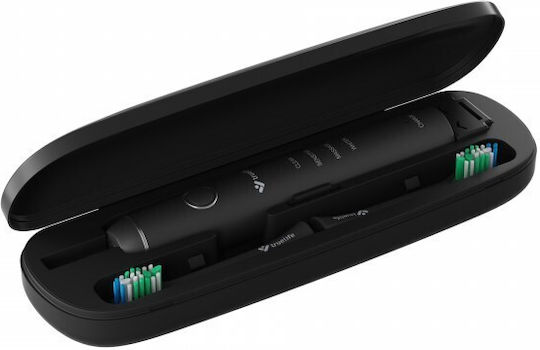 TrueLife SonicBrush Compact Duo Electric Toothbrush with Timer and Travel Case Black / White