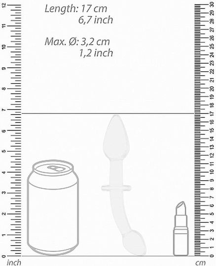 Shots Chrystalino Doubler Dildo din sticlă Alb 17cm
