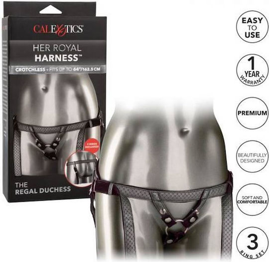 Calexotics Her Royal Harness The Regal Duchess Harnașament în Culoare Negru