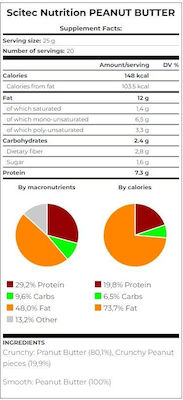 Scitec Nutrition Peanut Butter Crunchy with Extra Protein Crunchy 400gr