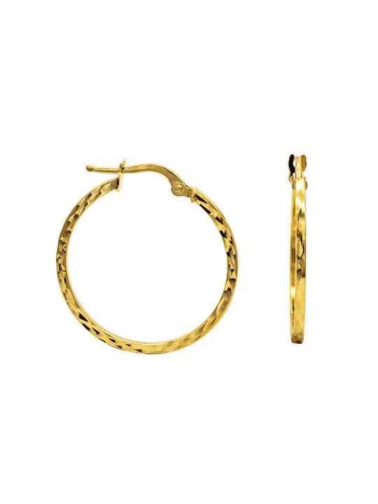 Savvas Design Earrings Hoops made of Gold 14K