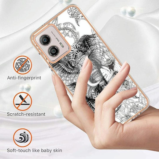 Electroplating Back Cover Σιλικόνης Γκρι (Moto G53)
