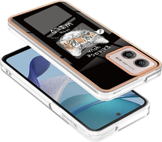 Electroplating Back Cover Σιλικόνης Μπεζ (Moto G53)