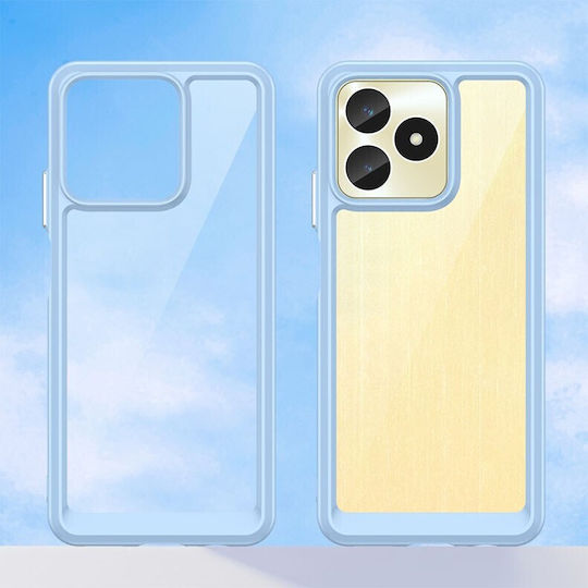 Colorful Series Umschlag Rückseite Silikon Blau (Realme C51)