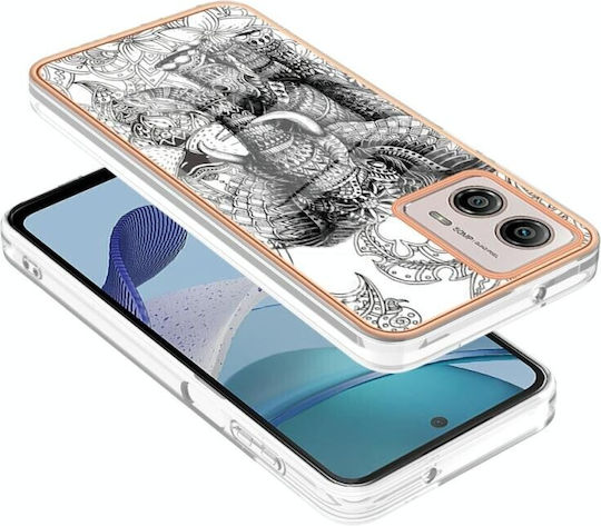 Electroplating Back Cover Σιλικόνης Γκρι (Moto G53)