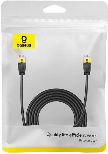 Baseus Cat.7 (10Gbps) Καλώδιο Δικτύου Ethernet 3m Μαύρο