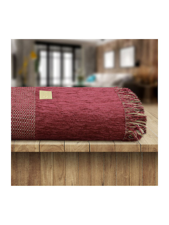 Lino Home Ριχτάρι Διθέσιου Καναπέ Tapis 180x250εκ. Bordeaux