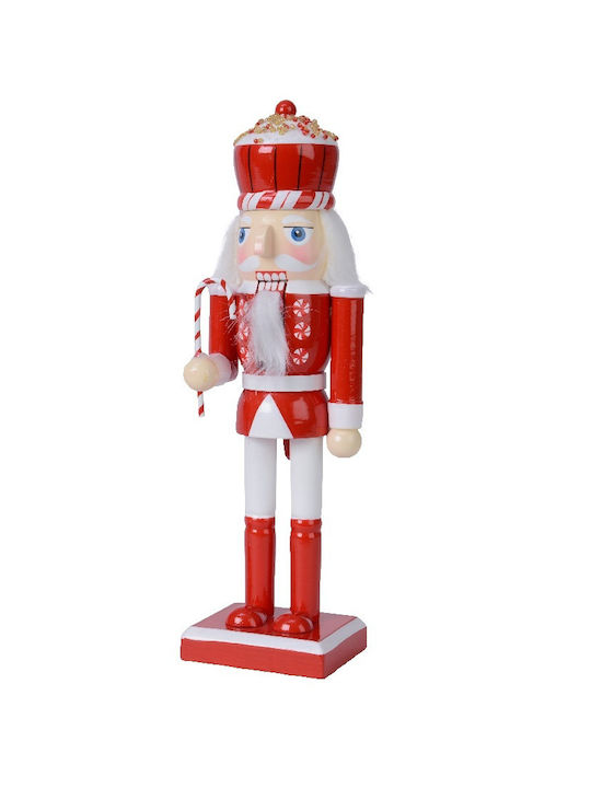 Kaemingk Wooden Christmas Nutcracker 25cm Red