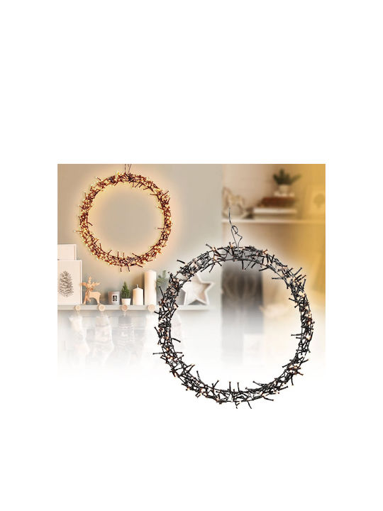 Christmas Lighted Decorative Wreath Electric Powered 58cm