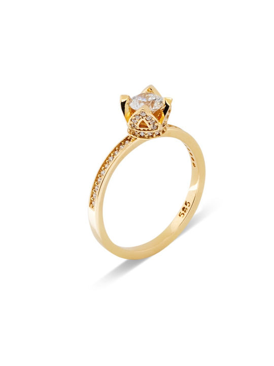 Senzio Belibasakis Single Stone from Gold 14K