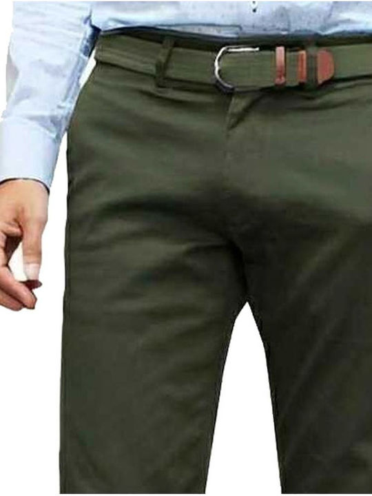 Sabart Men's Trousers Chino Elastic Green