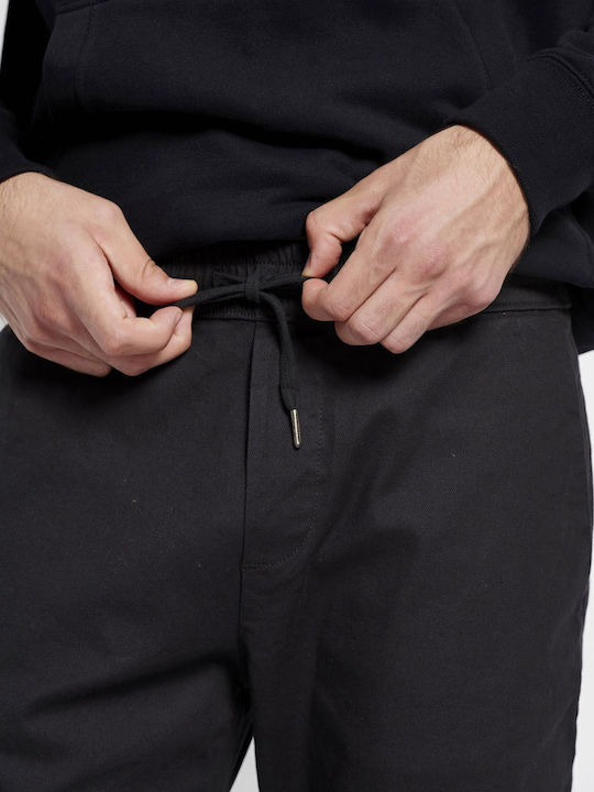 Hose Chino Elastisch in Entspannter Passform Schwarz