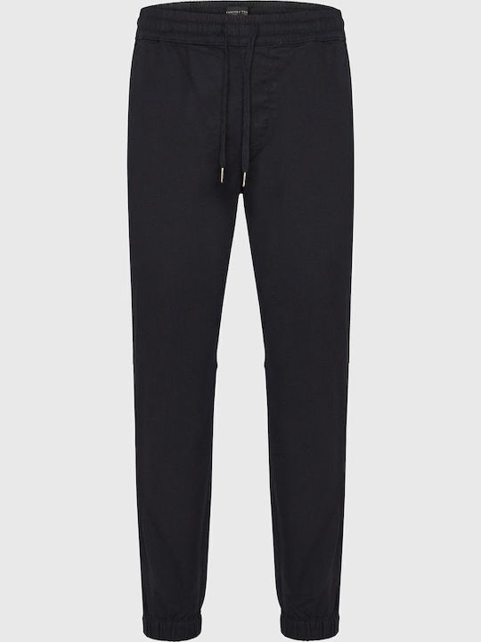 Hose Chino Elastisch in Entspannter Passform Schwarz