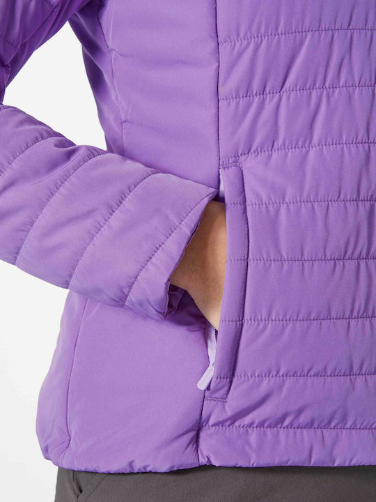 Insulator Κοντό Γυναικείο Puffer Μπουφάν για Χειμώνα Μωβ