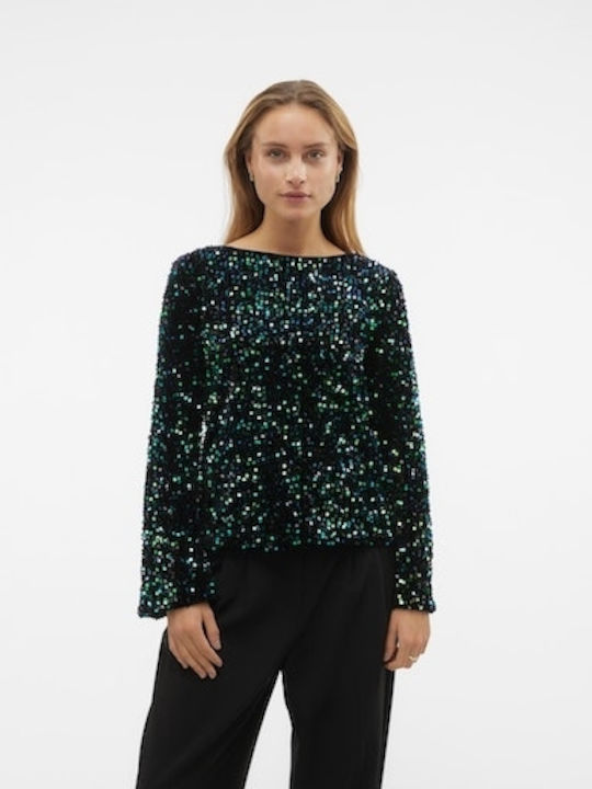 Vero Moda Damen Bluse Langärmelig Grün