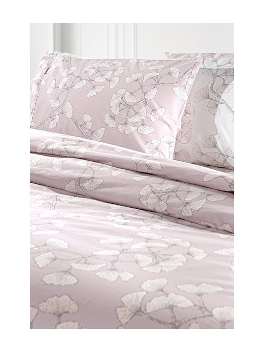 Guy Laroche Duvet Cover Set Cotton Single with Pillowcase 165x225 Lavinia Violet