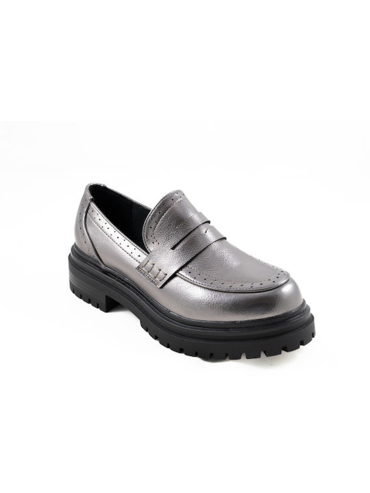 Γυναικεία Loafers σε Γκρι Χρώμα