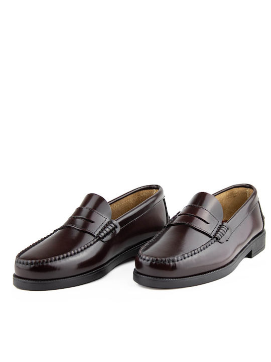 Boxer Men's Leather Moccasins Burgundy