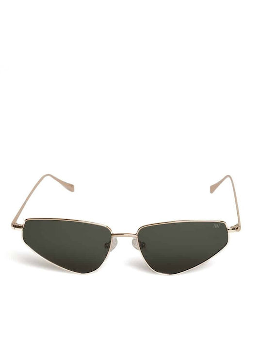 AV Sunglasses Hailey Sunglasses with Gold Metal Frame