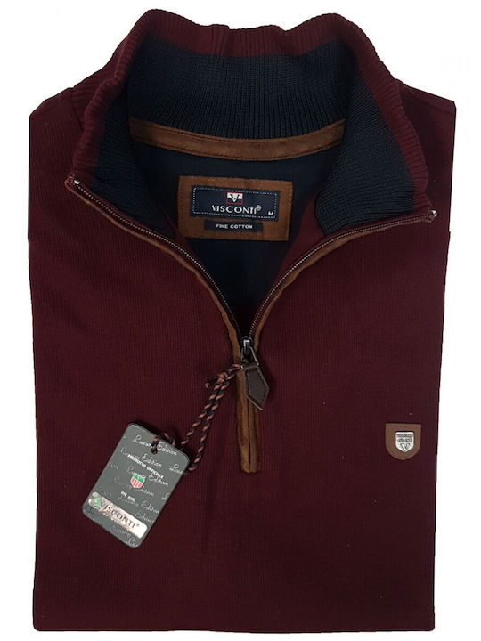 Visconti Herren Langarmshirt Burgundisch