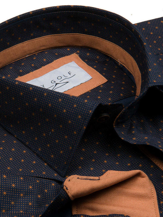 Long-sleeved Cotton Shirt Blue