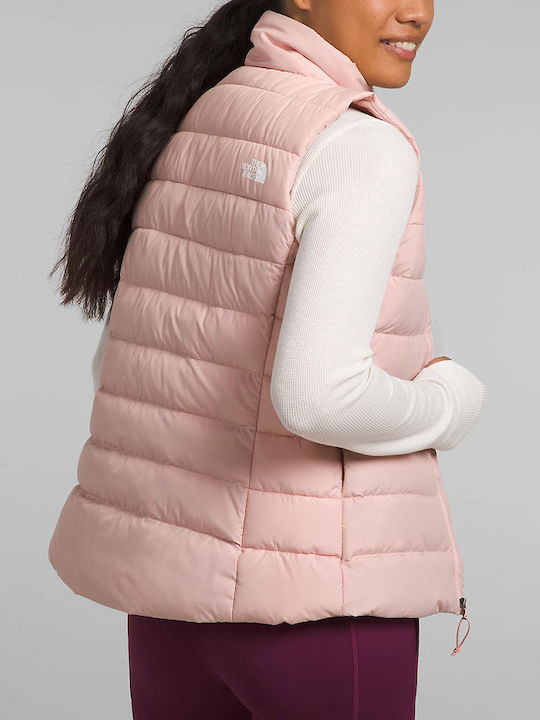 The North Face Aconcagua 3 Kurz Damen Ärmellos Puffer Jacke für Winter Rosa