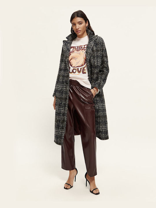 Scotch & Soda Women's Midi Coat with Buttons