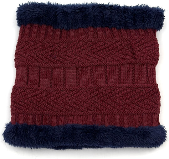 Knitted Beanie Cap Burgundy