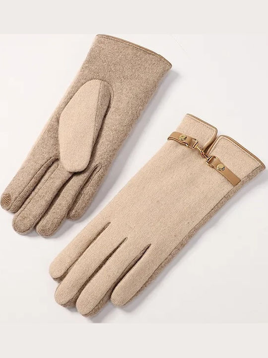 Women's Woolen Touch Gloves Beige